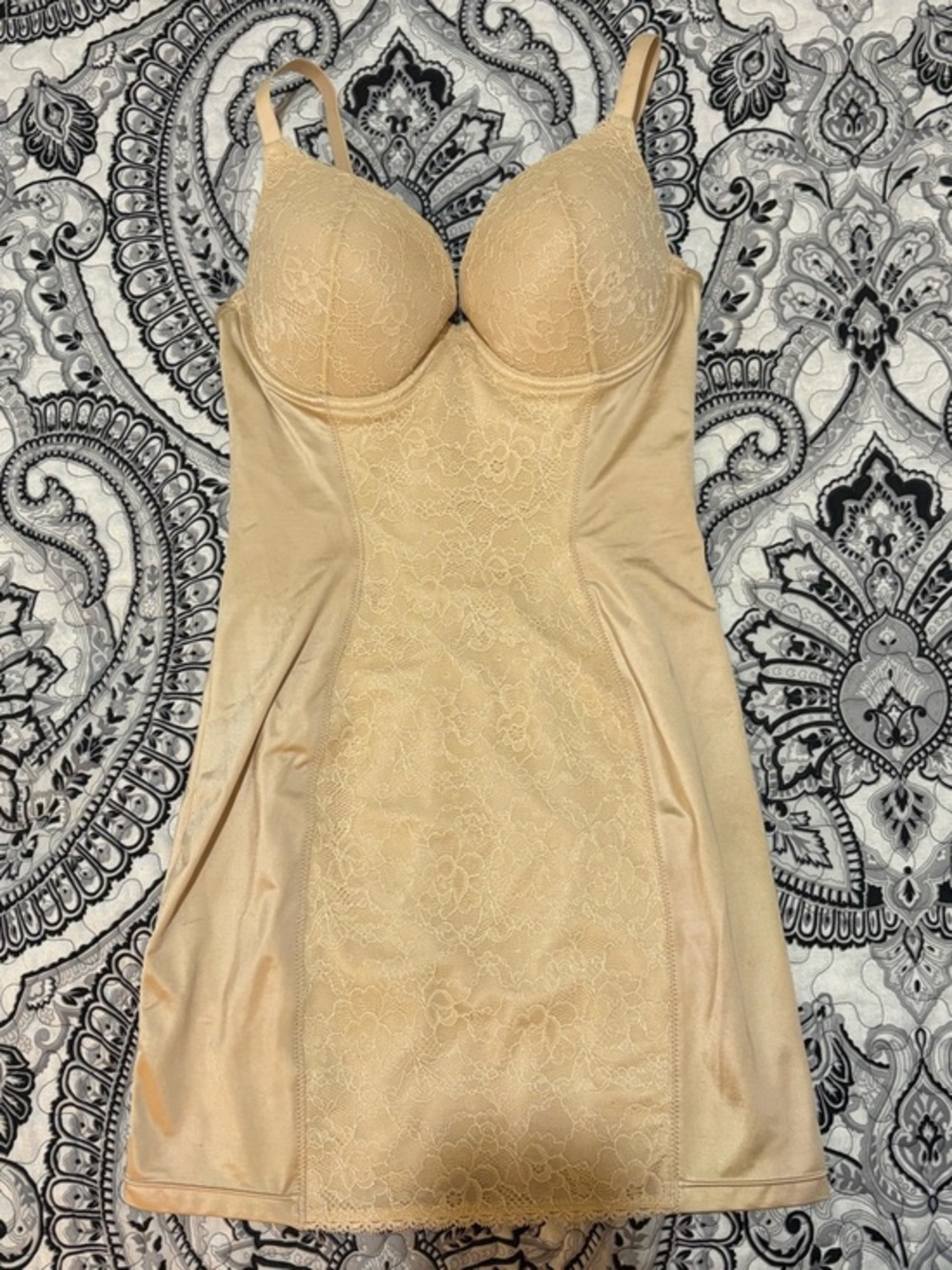 Vintage Maidenform Beige Shape Wear Slip